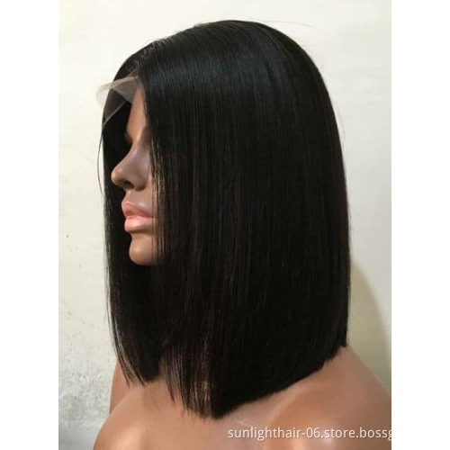 Sunlight Straight 150% Density High-Quality Lace Bob Wigs Human Hair  Short Bob Wig elegant human hair wigs